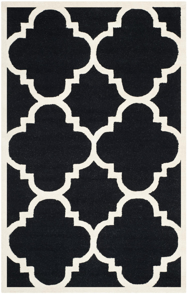 Contemporary Area Rug, CAM140E, 160 X 230 cm in Black / Ivory