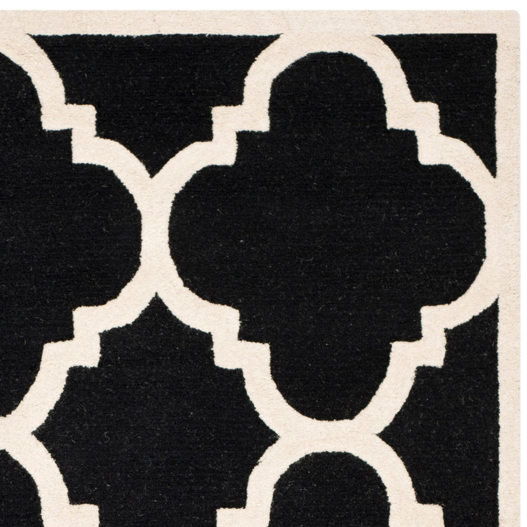 Contemporary Area Rug, CAM140E, 90 X 150 cm in Black / Ivory