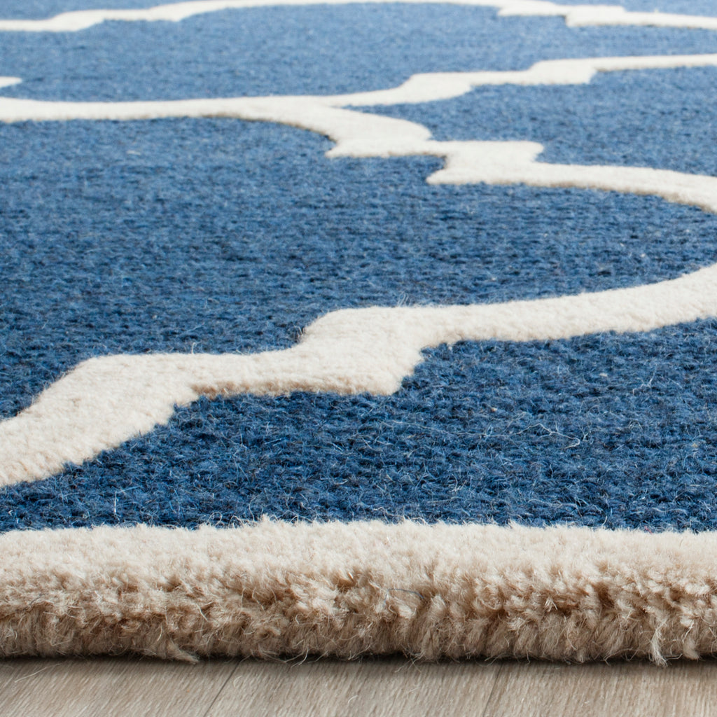 Contemporary Area Rug, CAM140G, 90 X 150 cm in Navy / Ivory