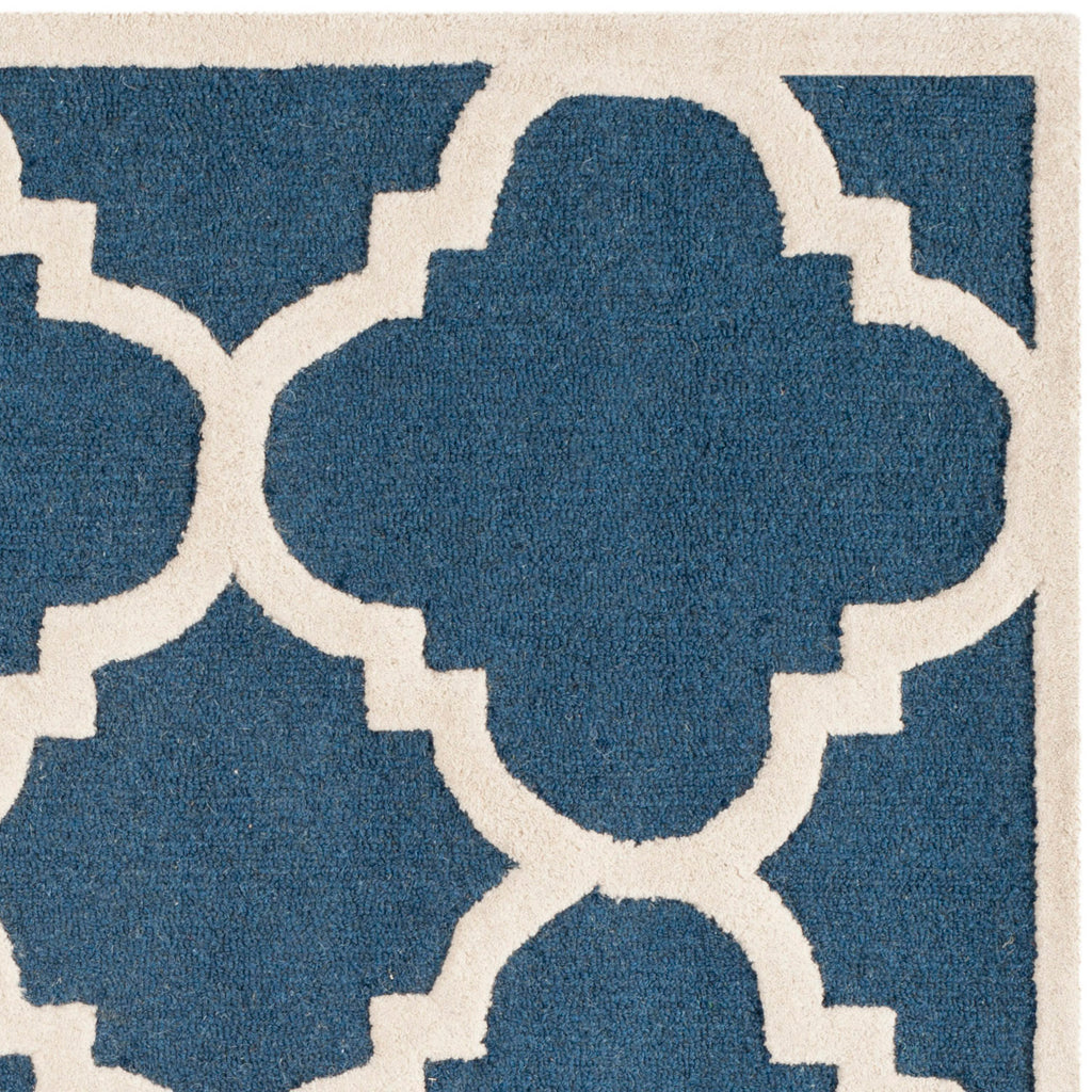 Contemporary Area Rug, CAM140G, 90 X 150 cm in Navy / Ivory