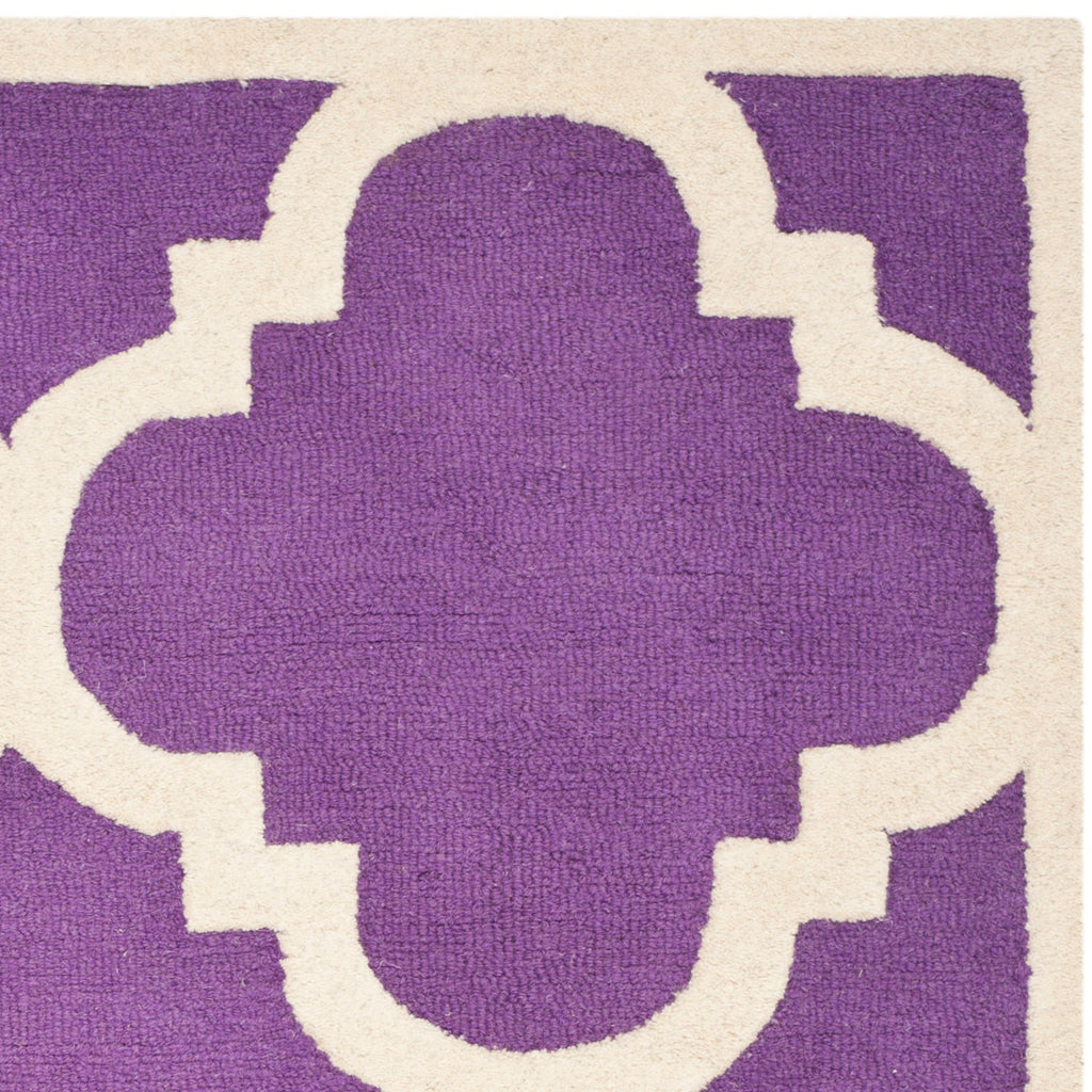 Contemporary Area Rug, CAM140K, 90 X 150 cm in Purple / Ivory