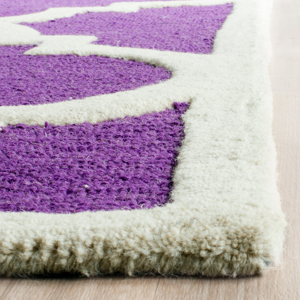 Contemporary Area Rug, CAM140K, 90 X 150 cm in Purple / Ivory