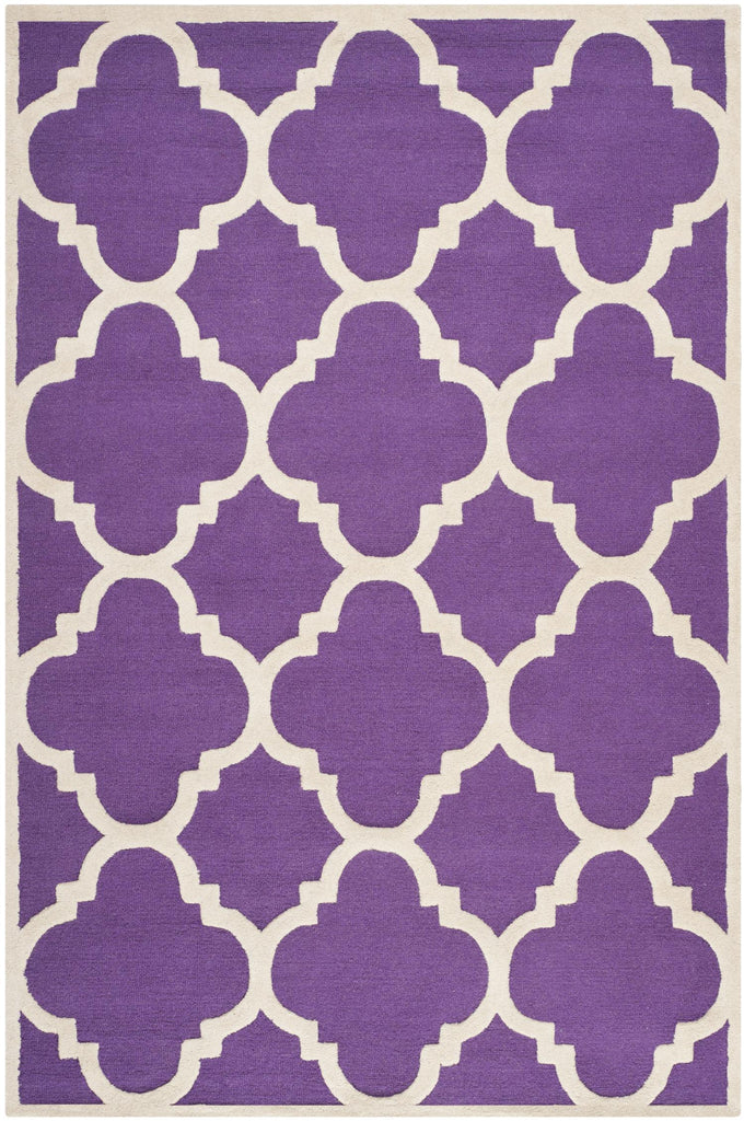 Contemporary Area Rug, CAM140K, 200 X 300 cm in Purple / Ivory