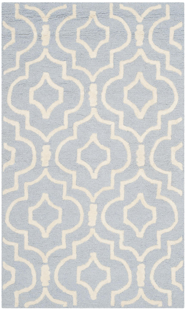 Contemporary Accent Rug, CAM141A, 60 X 91 cm in Light Blue / Ivory