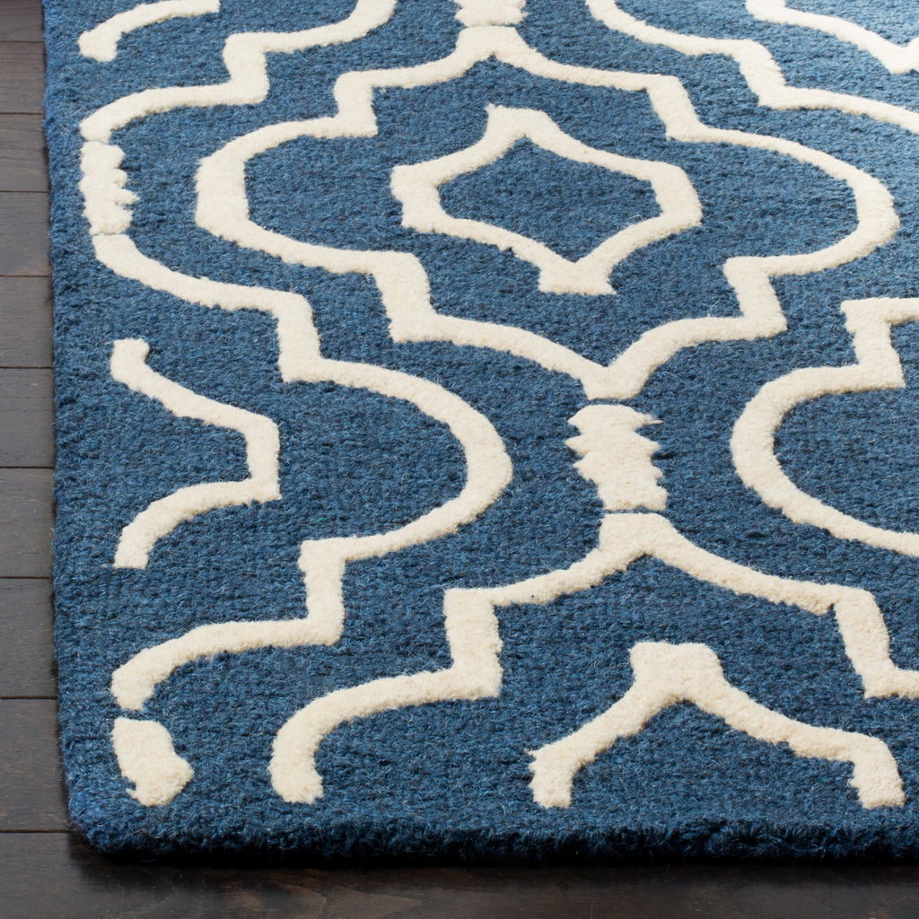 Contemporary Area Rug, CAM141G, 160 X 230 cm in Navy Blue / Ivory