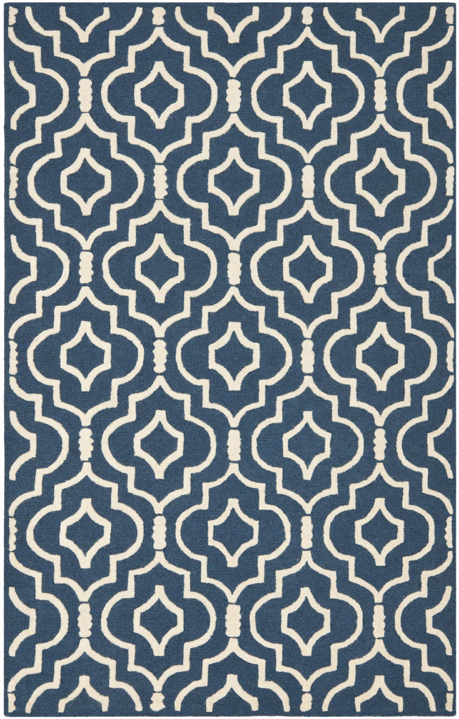 Contemporary Area Rug, CAM141G, 160 X 230 cm in Navy Blue / Ivory