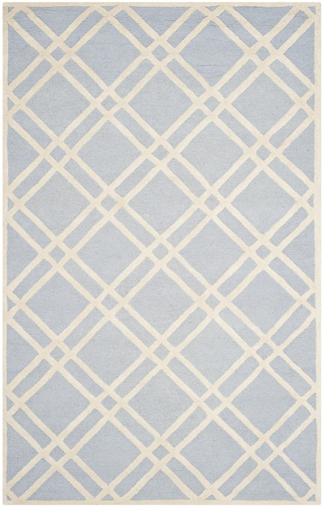 Contemporary Accent Rug, CAM142A, 60 X 91 cm in Light Blue / Ivory