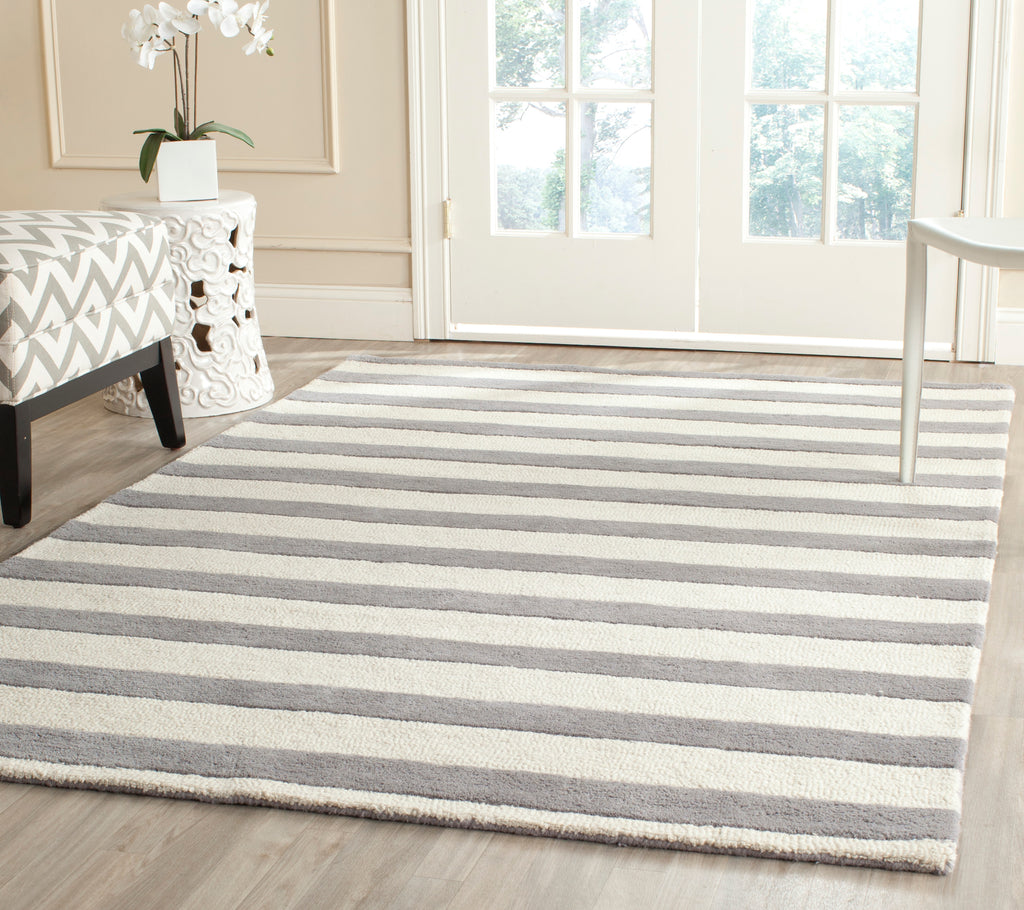 Contemporary Area Rug, CAM154A, 243 X 304 cm in Grey / Ivory