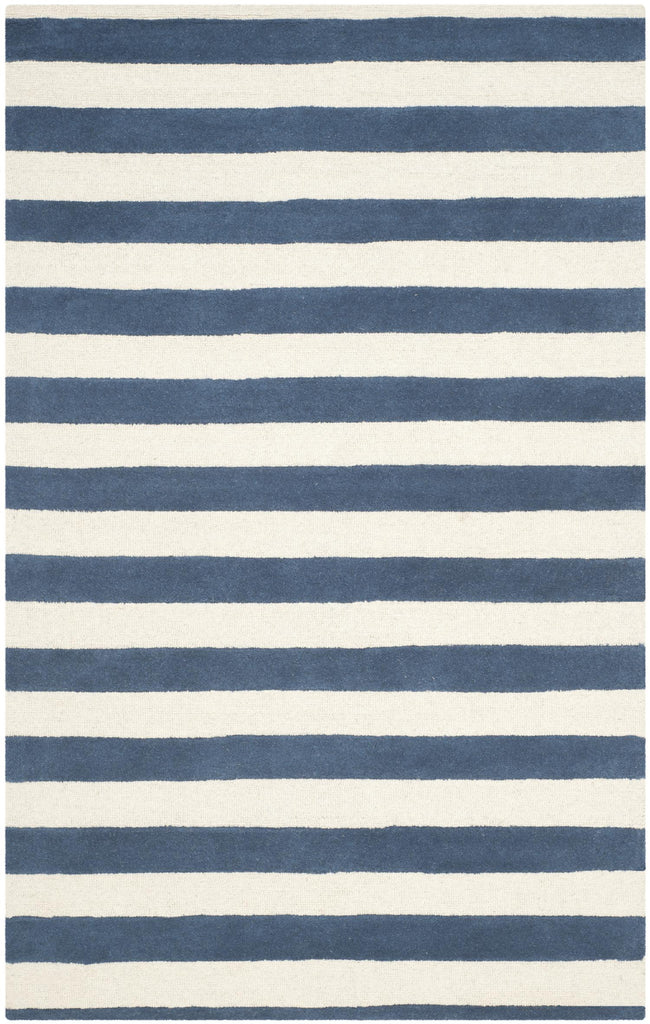 Contemporary Area Rug, CAM154B, 120 X 180 cm in Navy / Ivory