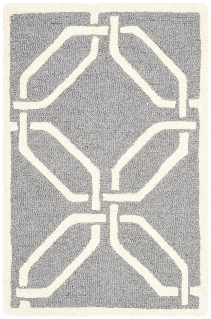 Contemporary Area Rug, CAM311D, 90 X 150 cm in Dark Grey / Ivory