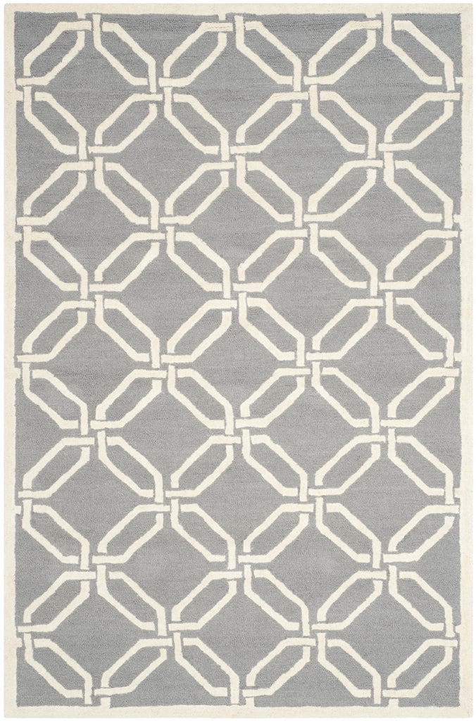 Contemporary Area Rug, CAM311D, 160 X 230 cm in Dark Grey / Ivory