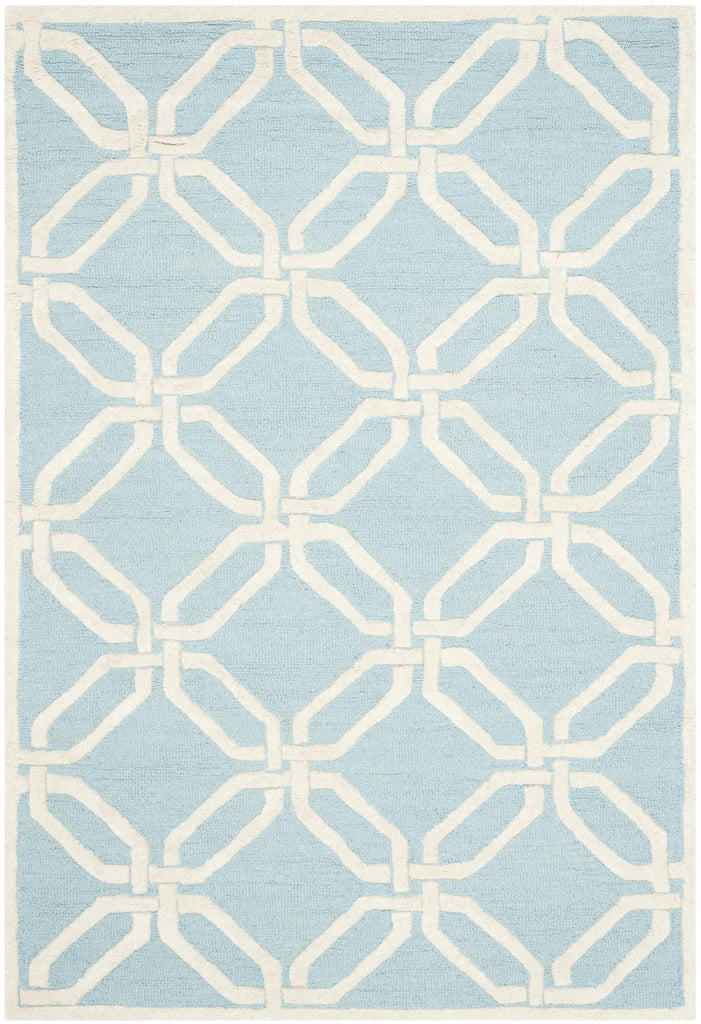 Contemporary Area Rug, CAM311E, 120 X 180 cm in Light Blue / Ivory