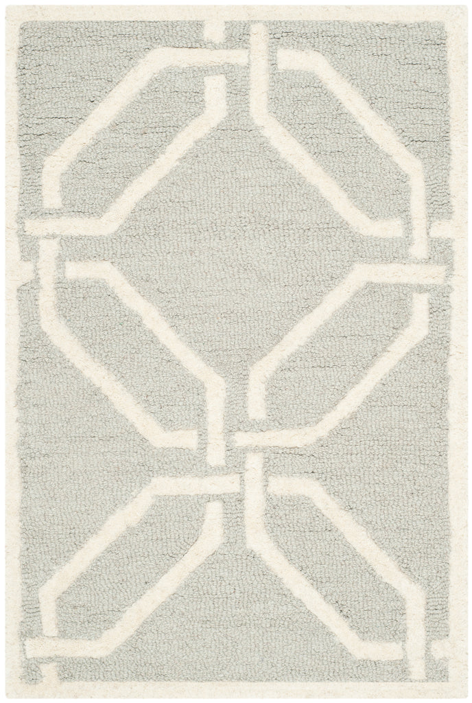 Contemporary Area Rug, CAM311L, 90 X 150 cm in Light Grey / Ivory