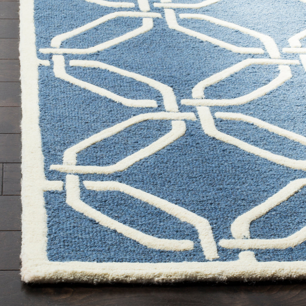 Contemporary Area Rug, CAM311M, 90 X 150 cm in Navy / Ivory