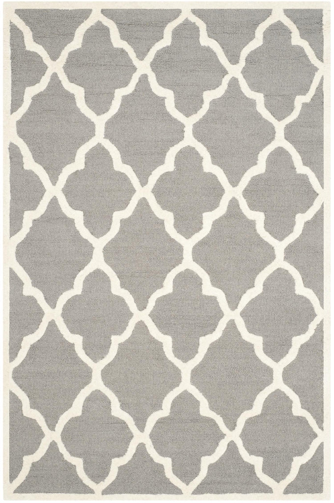 Contemporary Area Rug, CAM312D, 120 X 180 cm in Dark Grey / Ivory