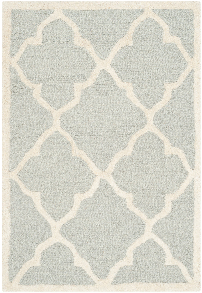 Contemporary Area Rug, CAM312L, 90 X 150 cm in Light Grey / Ivory