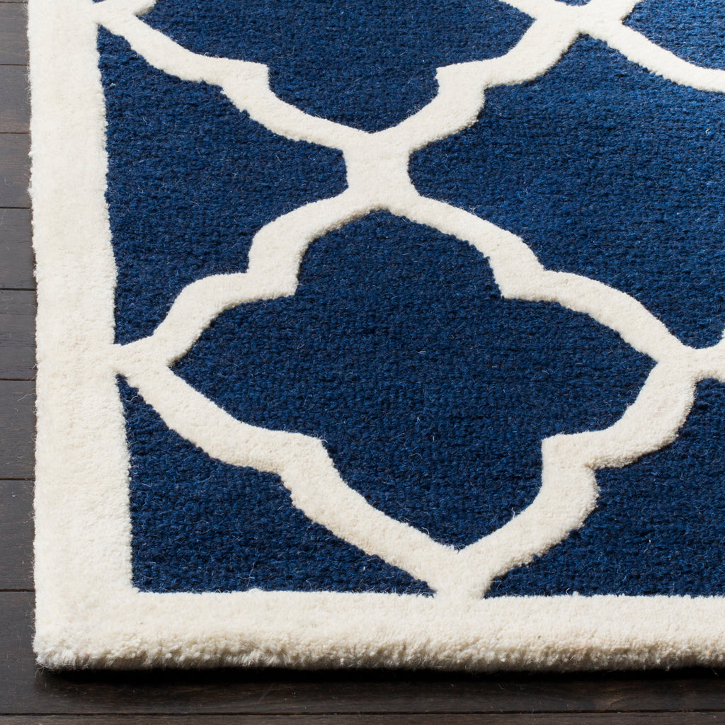 Contemporary Area Rug, CAM312M, 90 X 150 cm in Navy / Ivory