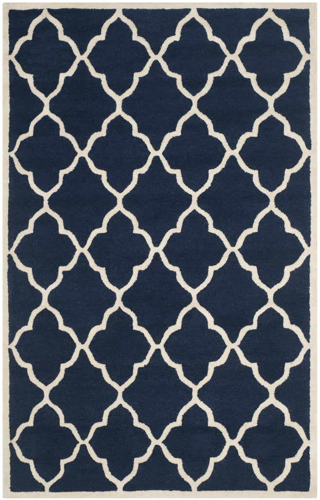 Contemporary Area Rug, CAM312M, 120 X 180 cm in Navy / Ivory