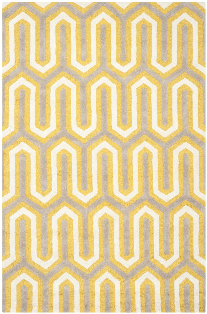 Contemporary Area Rug, CAM351Q, 120 X 180 cm in Gold / Grey