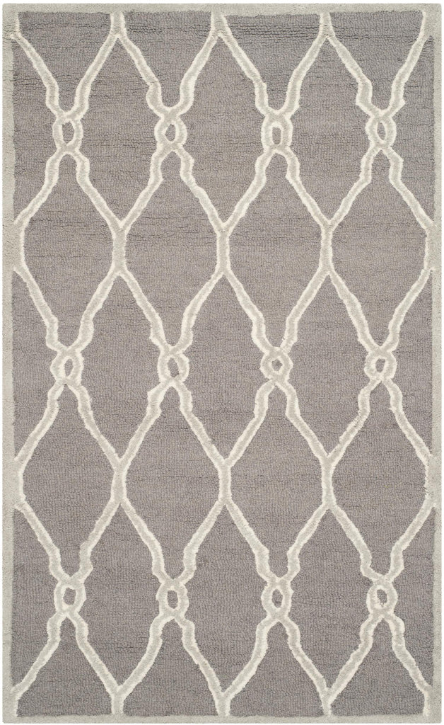 Contemporary Area Rug, CAM352D, 90 X 150 cm in Dark Grey / Ivory