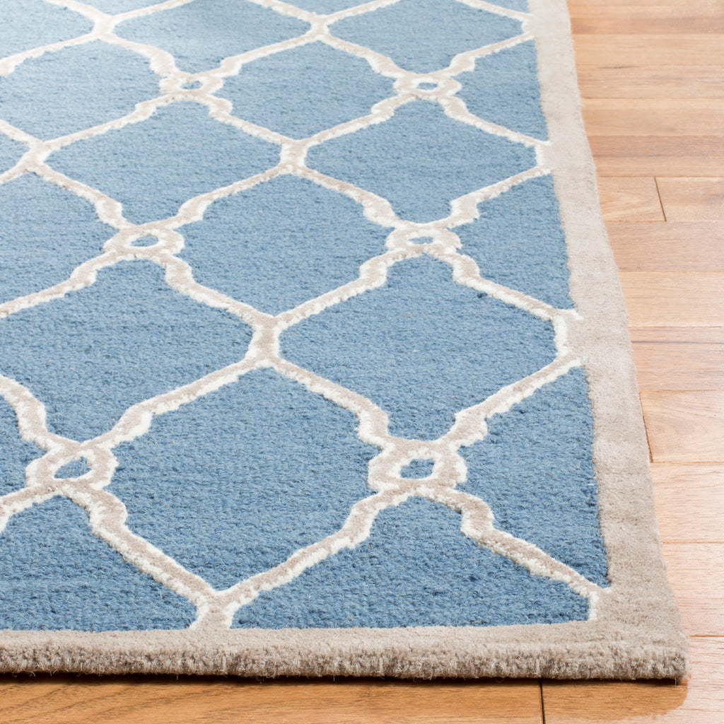 Contemporary Area Rug, CAM352M, 90 X 150 cm in Navy / Ivory