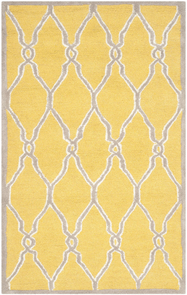 Contemporary Area Rug, CAM352Q, 90 X 150 cm in Gold / Ivory