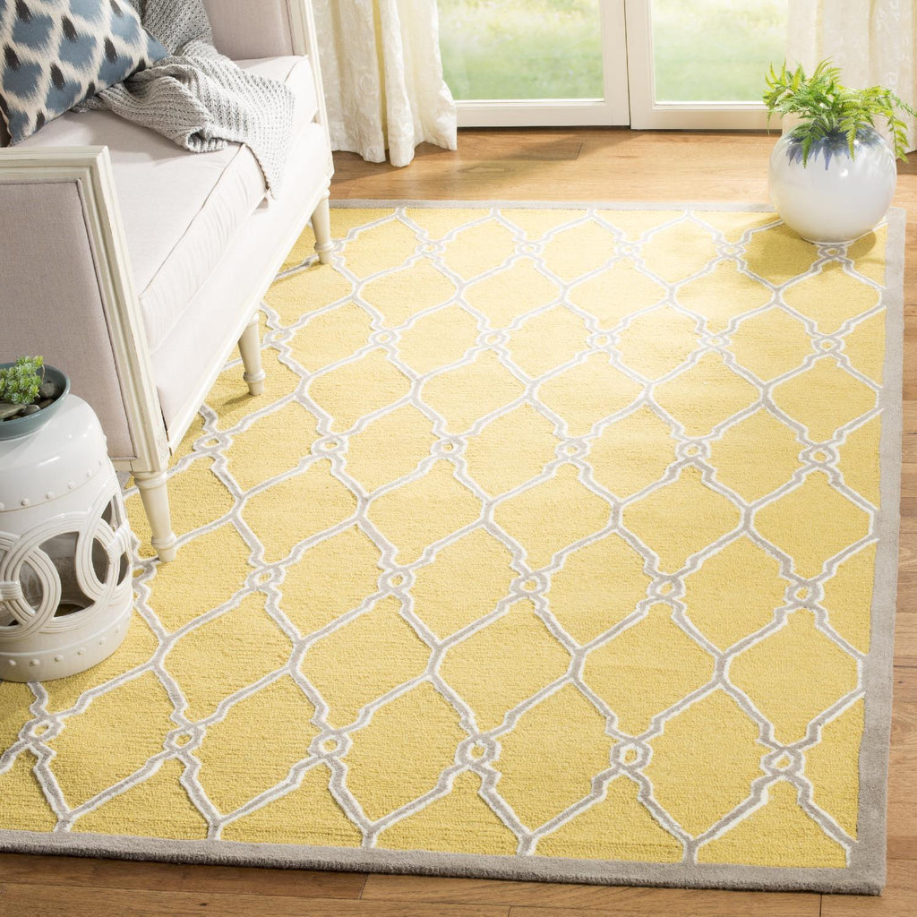 Contemporary Area Rug, CAM352Q, 90 X 150 cm in Gold / Ivory