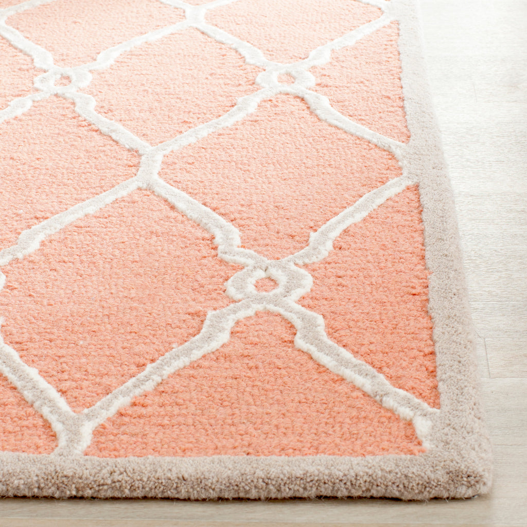 Contemporary Area Rug, CAM352W, 90 X 150 cm in Coral / Ivory