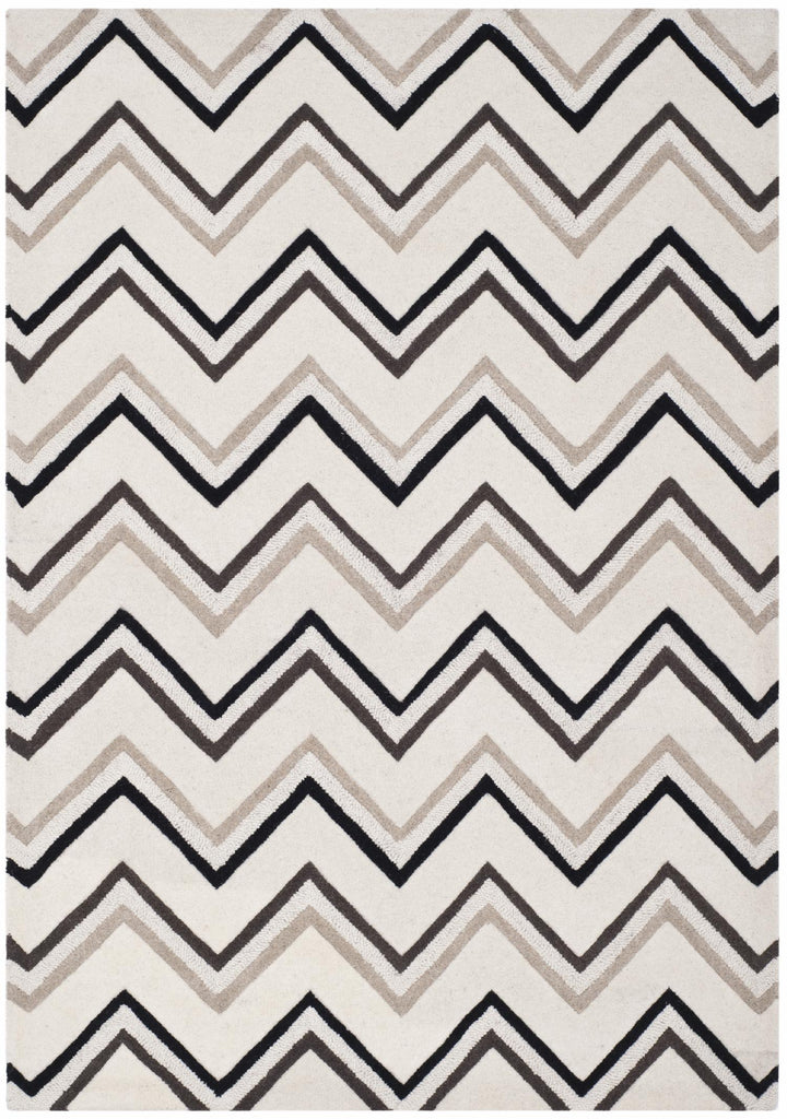 Contemporary Area Rug, CAM581B, 160 X 230 cm in Ivory / Black