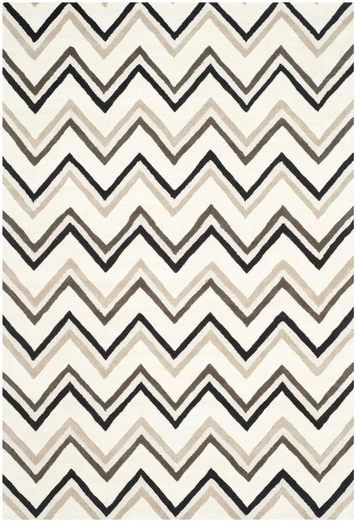 Contemporary Area Rug, CAM581B, 200 X 300 cm in Ivory / Black