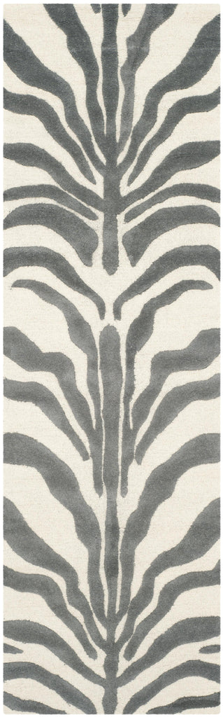 Contemporary Runner Rug, CAM709A, 62 X 240 cm in Ivory / Dark Grey