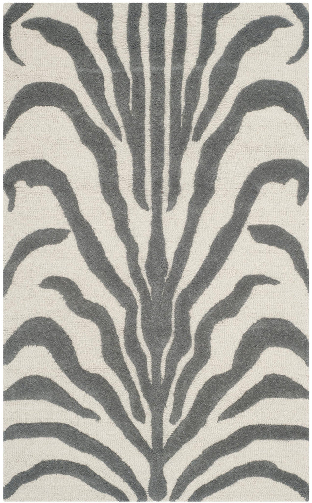 Contemporary Area Rug, CAM709A, 90 X 150 cm in Ivory / Dark Grey