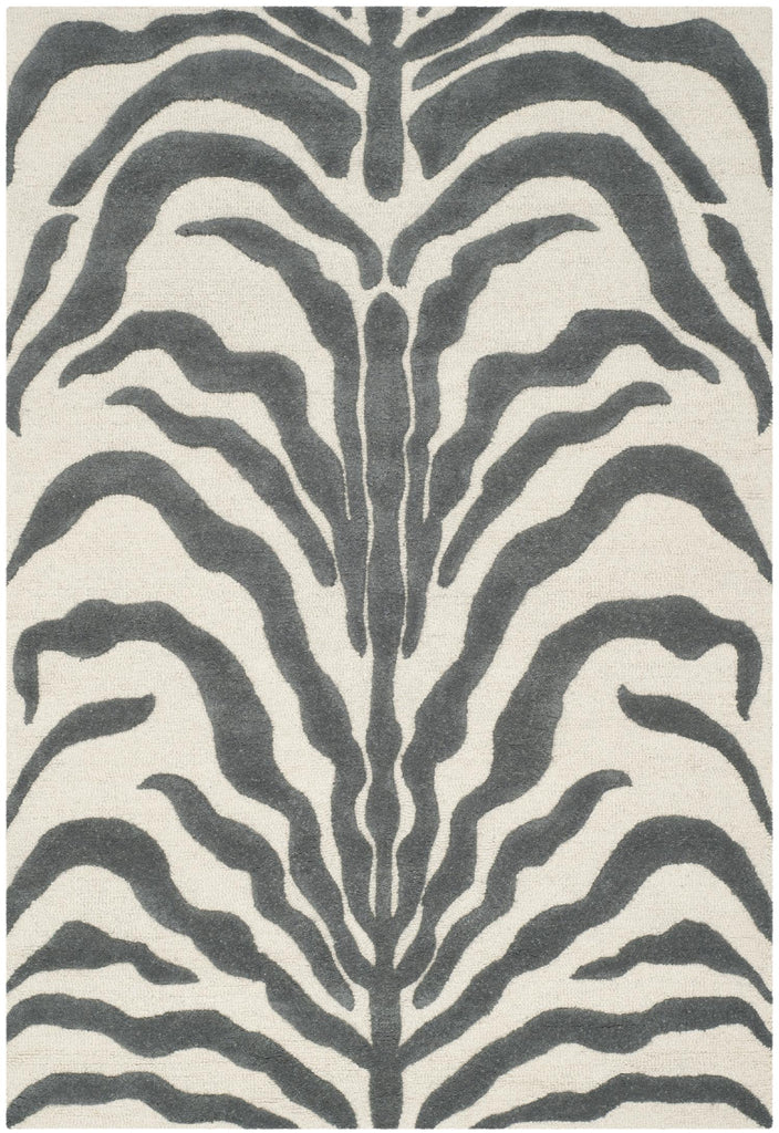 Contemporary Area Rug, CAM709A, 120 X 180 cm in Ivory / Dark Grey