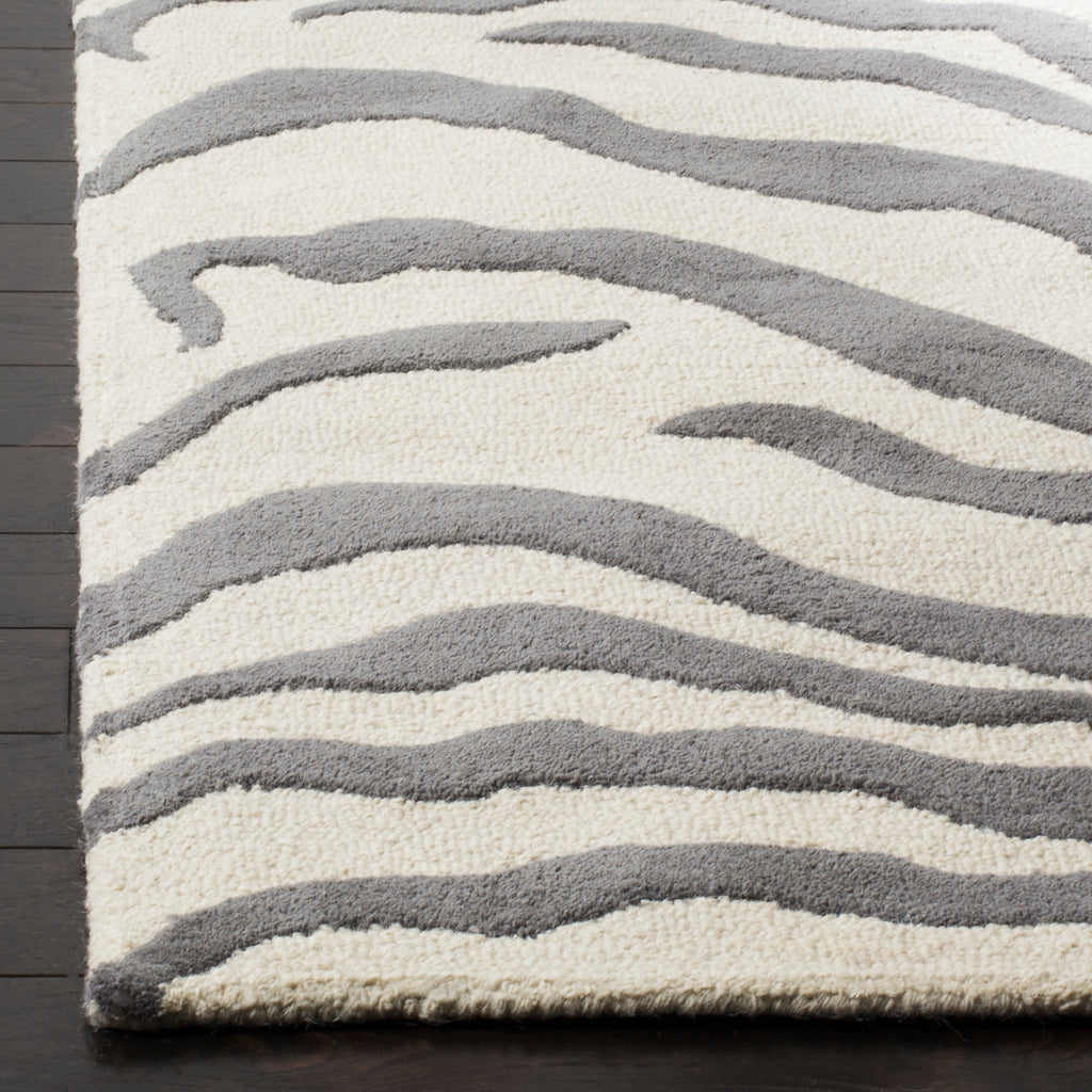 Contemporary Runner Rug, CAM709A, 62 X 240 cm in Ivory / Dark Grey