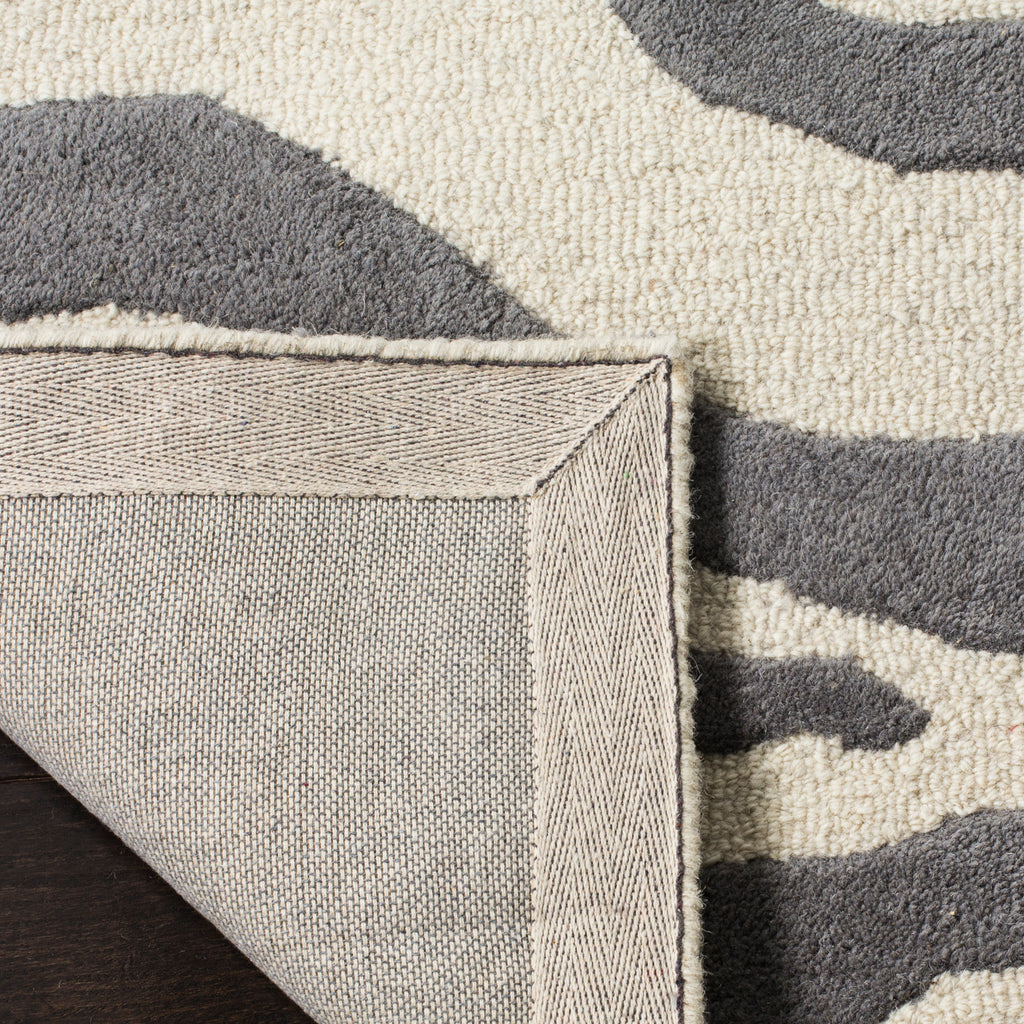 Contemporary Runner Rug, CAM709A, 62 X 240 cm in Ivory / Dark Grey