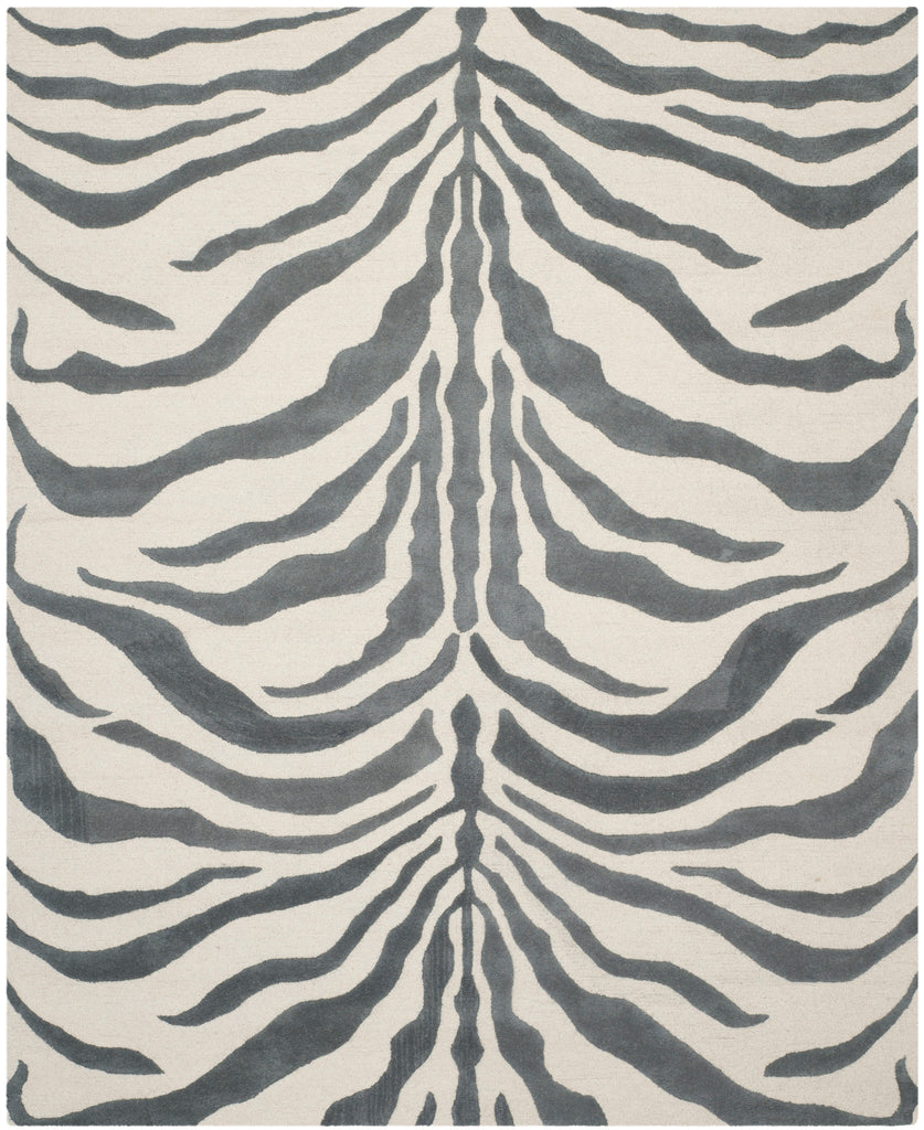 Contemporary Area Rug, CAM709A, 243 X 304 cm in Ivory / Dark Grey