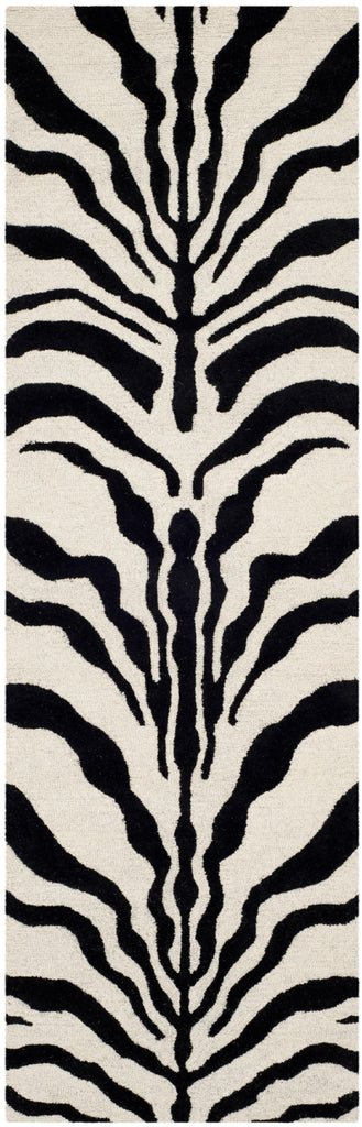 Contemporary Runner Rug, CAM709Q, 62 X 240 cm in Ivory / Black