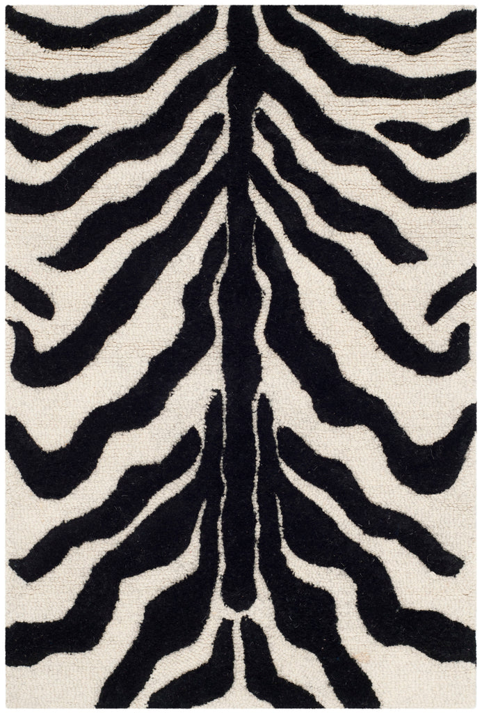 Contemporary Area Rug, CAM709Q, 90 X 150 cm in Ivory / Black