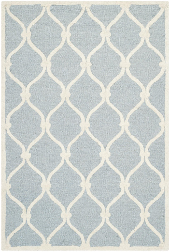 Contemporary Area Rug, CAM710B, 120 X 180 cm in Blue / Ivory