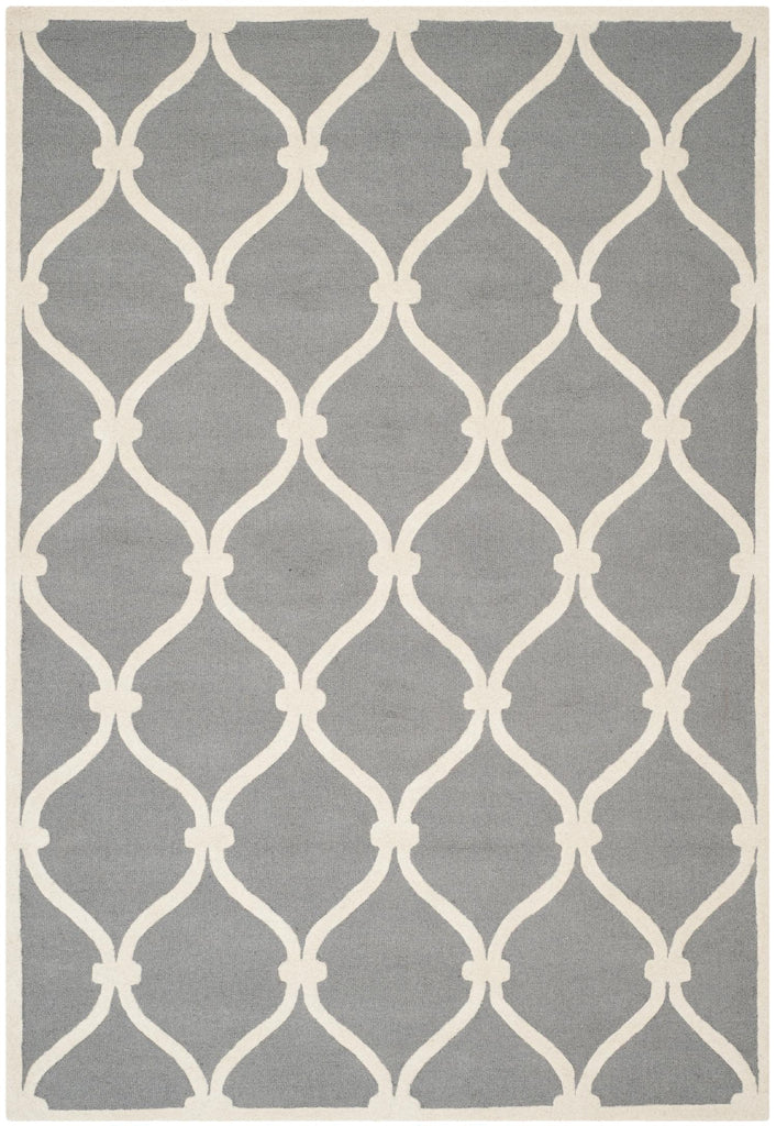 Contemporary Area Rug, CAM710D, 160 X 230 cm in Dark Grey / Ivory