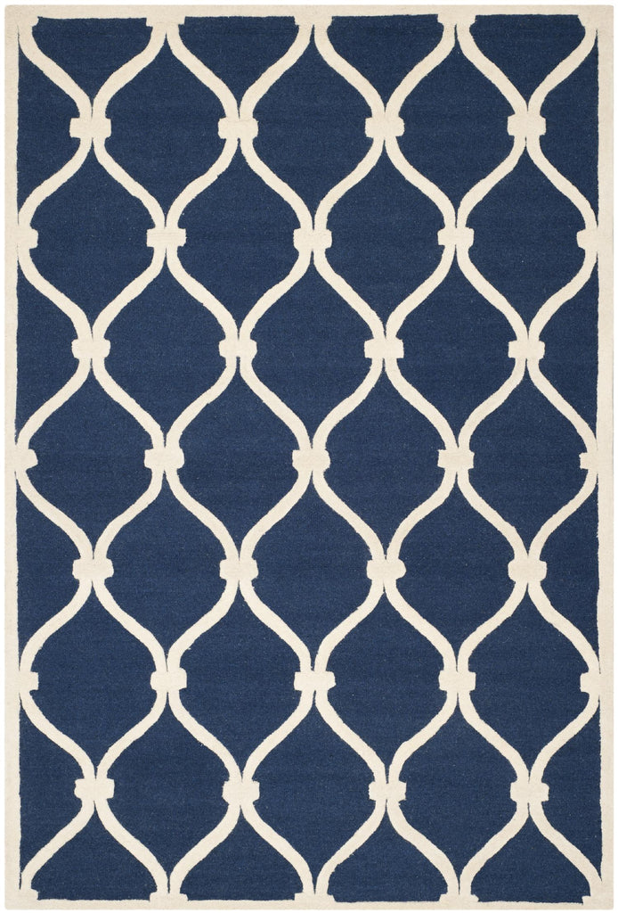 Contemporary Area Rug, CAM710M, 160 X 230 cm in Navy / Ivory