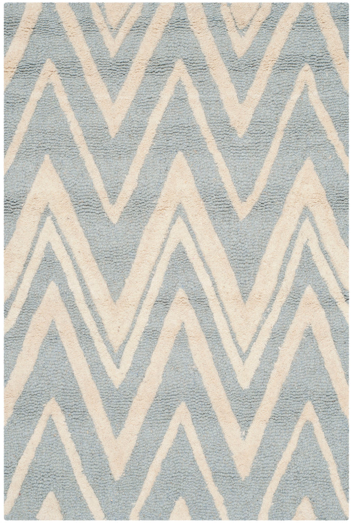 Contemporary Area Rug, CAM711B, 90 X 150 cm in Blue / Ivory