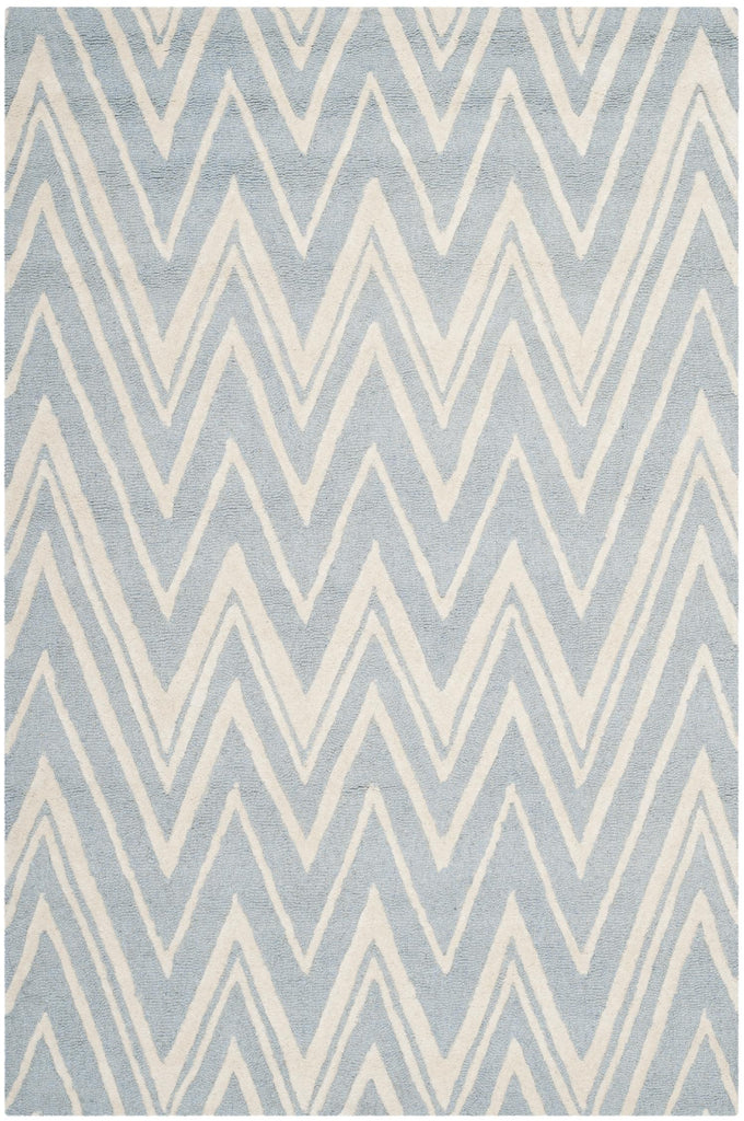 Contemporary Area Rug, CAM711B, 120 X 180 cm in Blue / Ivory