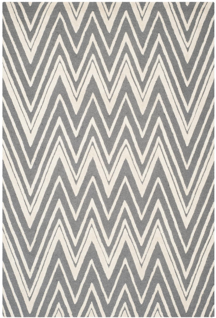 Contemporary Area Rug, CAM711D, 160 X 230 cm in Dark Grey / Ivory