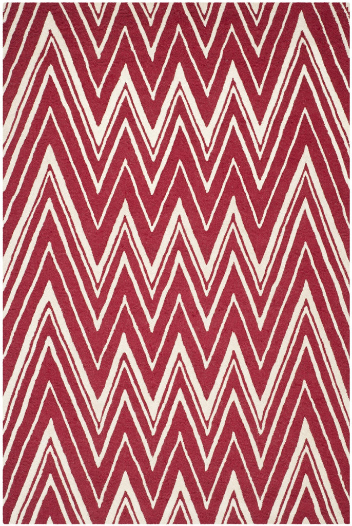 Contemporary Area Rug, CAM711H, 160 X 230 cm in Red / Ivory