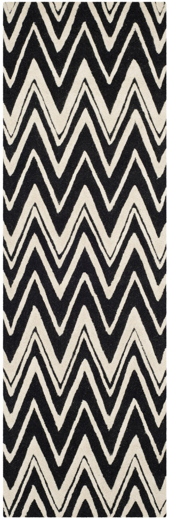 Contemporary Runner Rug, CAM711K, 62 X 240 cm in Black / Ivory