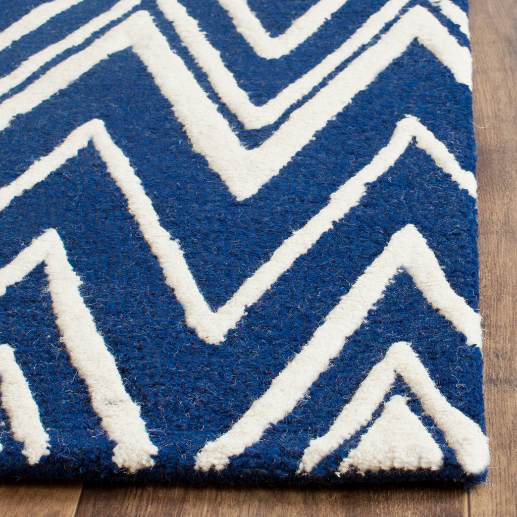 Contemporary Area Rug, CAM711M, 120 X 180 cm in Navy / Ivory