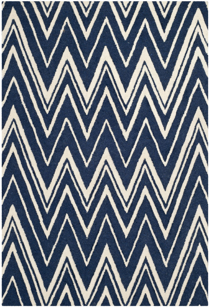 Contemporary Area Rug, CAM711M, 120 X 180 cm in Navy / Ivory