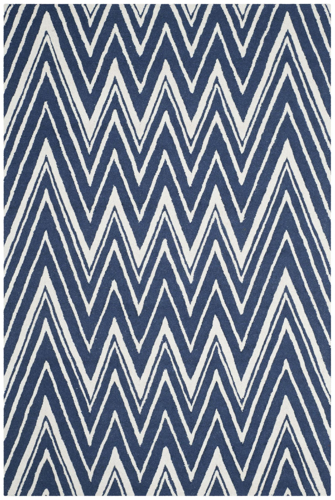 Contemporary Area Rug, CAM711M, 160 X 230 cm in Navy / Ivory