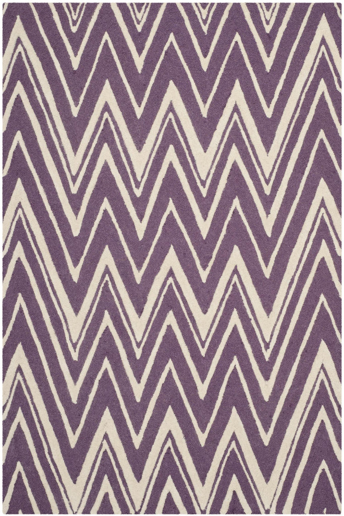 Contemporary Area Rug, CAM711P, 120 X 180 cm in Purple / Ivory